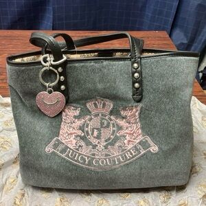 Juicy Couture Vintage scottie Tote with Pink Heart Charm